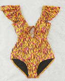 Women Ruffle Monokini Swimsuit