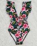 Women Ruffle Monokini Swimsuit