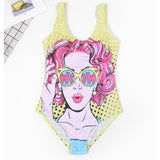 Women's Swimsuit Cartoon Print Beachwear