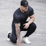 Men's Running Sport Compression Skinny T-shirt