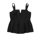 Women V-Cut Solid Camis