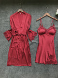 Women's Faux Silk Robe Gown