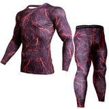 Men Long Sleeve Fitness Cloth Set