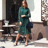 Vintage Hollow-out Lace Women Long Dress