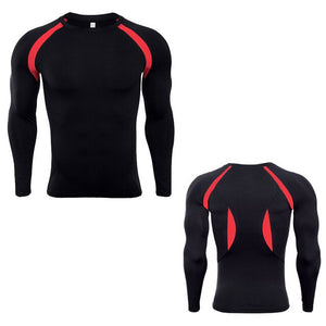 Mens Long Sleeves Bodybuilding Tight T-Shirt