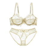 Ultra thin Women Transparent Bra Set