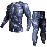 Men Long Sleeve Fitness Cloth Set