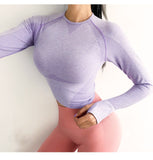 Women's Seamless Long Sleeve Crop Top