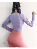 Women's Seamless Long Sleeve Crop Top