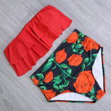 Women High Waist Swim Bathing Suit