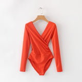 Backless Long Sleeve Bodysuit